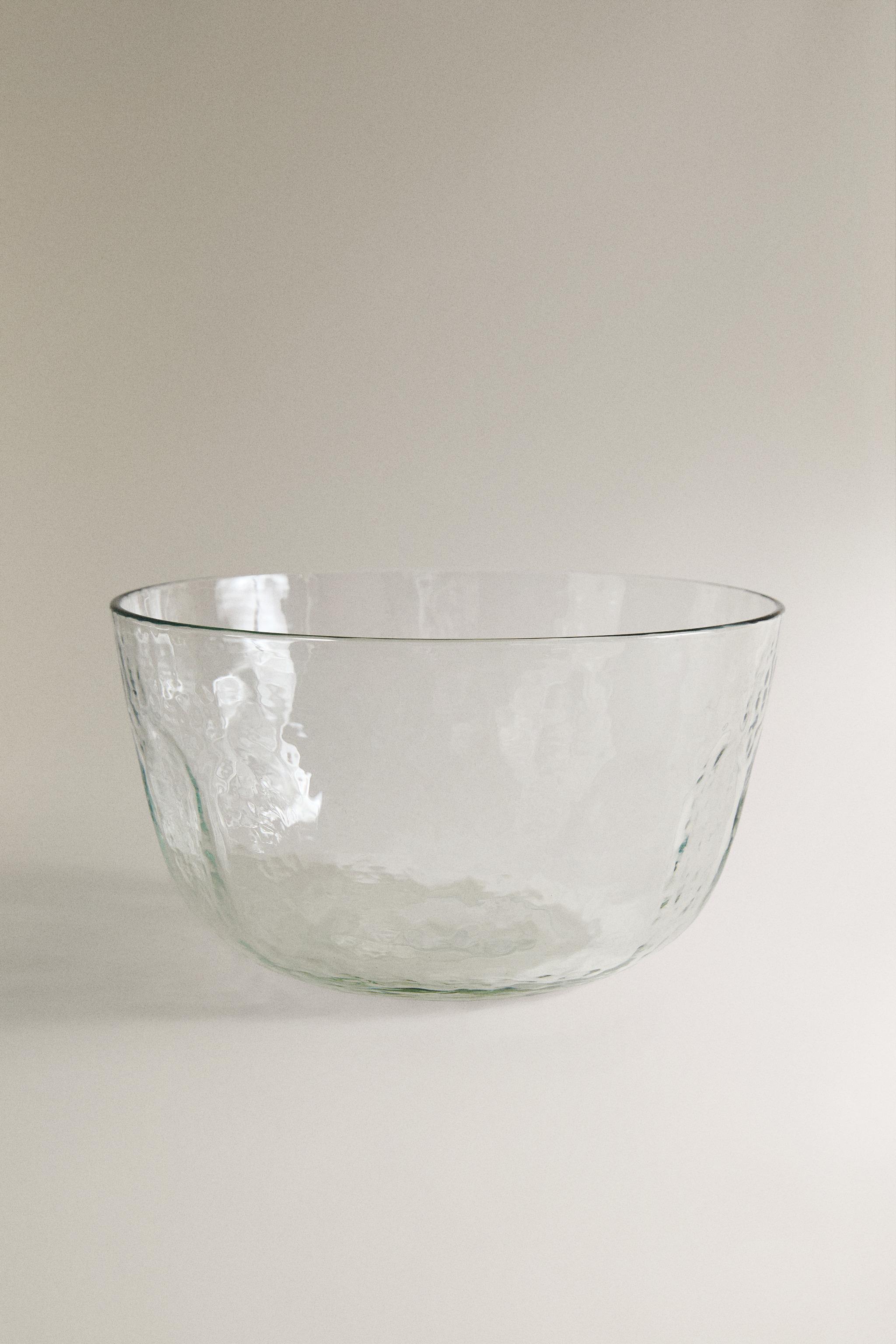 HAMMERED GLASS SALAD BOWL